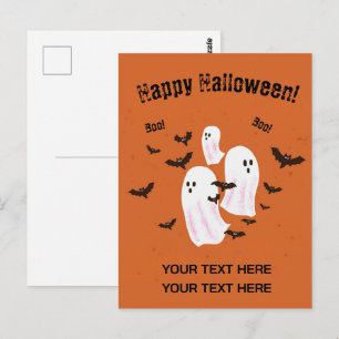 Gruseliger Halloween-Geist Postkarte