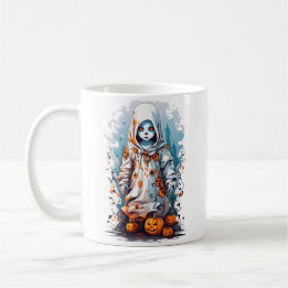 Gruseliger Halloween-Geister-Hexenpuppen-T-Shirt Kaffeetasse