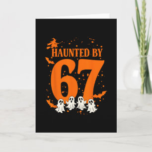 Gruseliger Halloween Gruseliger 67 Nummer 67 Sechs Karte