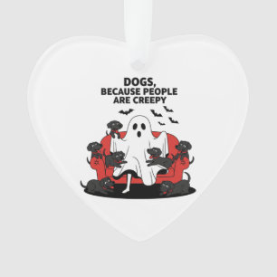 Gruseliger Halloween-Hund Gruseliger Geist 23 Ornament