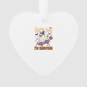 Gruseliger Halloween-Hund-Skate-Ride Ornament