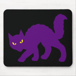 Gruseliger Halloween-Kater, gruselige böse Katze Mousepad