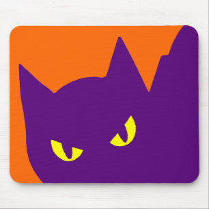 Gruseliger Halloween-Kater-Schatzen Mousepad