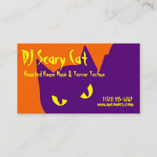 Gruseliger Halloween-Kater Visitenkarte