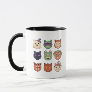 Gruseliger Halloween-Katzenliebhaber-Kaffeebecher Tasse
