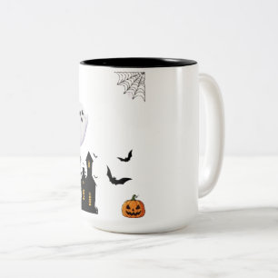 Gruseliger Halloween-Keramikbecher  Zweifarbige Tasse