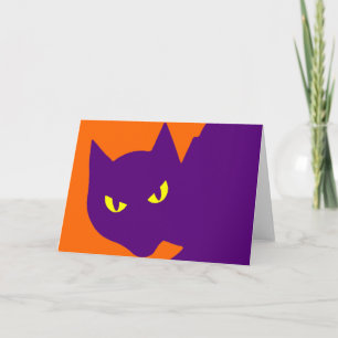 Gruseliger Halloween Kitz Katze Karte