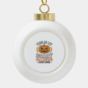 Gruseliger Halloween-Kostenümpumpkin Vintage-Vekto Keramik Kugel-Ornament