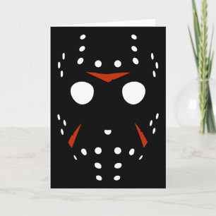 Gruseliger Halloween-Kostüm-Hockeymasken-Party Karte