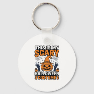 Gruseliger Halloween-Kostüm-Kürbis-Hexenhut-Shirt_ Schlüsselanhänger