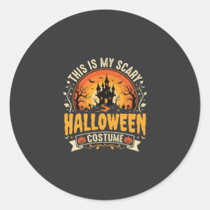 Gruseliger Halloween-Kostümvektor-Entwurf Runder Aufkleber