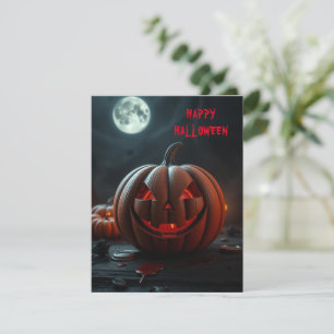 Gruseliger Halloween-Kürbis Feiertagskarte