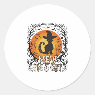 Gruseliger Halloween-Kürbis Gruselnacht-Geist Silh Runder Aufkleber