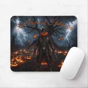 Gruseliger Halloween-Kürbis-Sheriff-Cowboy-Blitz Mousepad