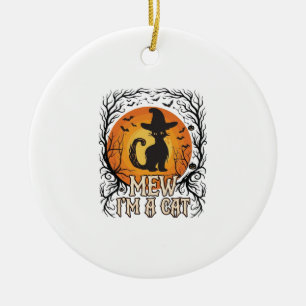 Gruseliger Halloween-Kürbis Spuknacht Geist Silhou Keramik Ornament