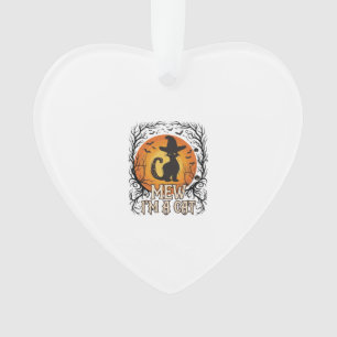Gruseliger Halloween-Kürbis Spuknacht Geist Silhou Ornament