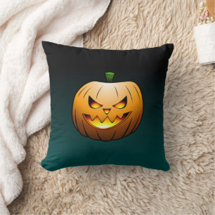 Gruseliger Halloween-Kürbiskopf Kissen