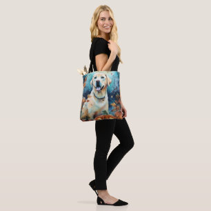 Gruseliger Halloween-Labrador mit Kürbissen Tasche