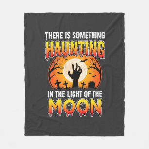 Gruseliger Halloween-Mond-Friedhof-Horror Fleecedecke