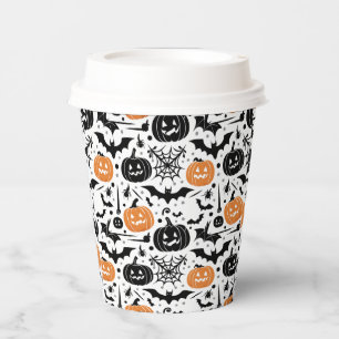 Gruseliger Halloween-Nahtloser Muster Pappbecher