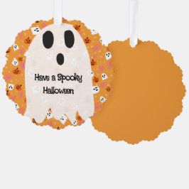 Gruseliger Halloween  Ornament Karte