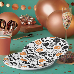 Gruseliger Halloween  Pappteller