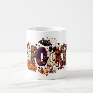 Gruseliger Halloween-Patchwork Kaffeetasse