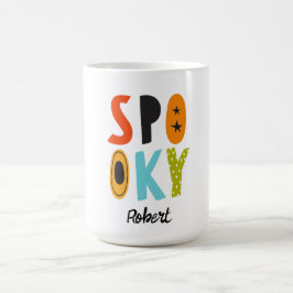 Gruseliger Halloween personalisierter Name  Kaffeetasse