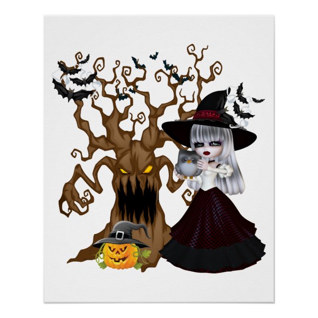 Gruseliger Halloween Poster (Vorderseite)