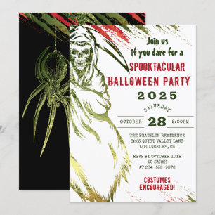 Gruseliger Halloween-Schädel-Kostüm-Party für Erwa Einladung