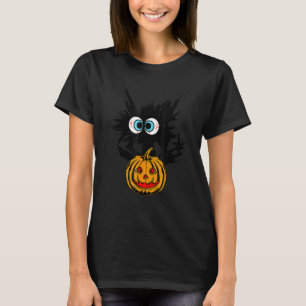 Gruseliger Halloween-Schwarzer-Katzen-Kostüm Schwa T-Shirt