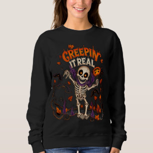Gruseliger Halloween-Skelett Sweatshirt
