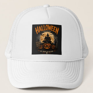Gruseliger Halloween-Spukhaus-Schreckensnacht-Stre Truckerkappe