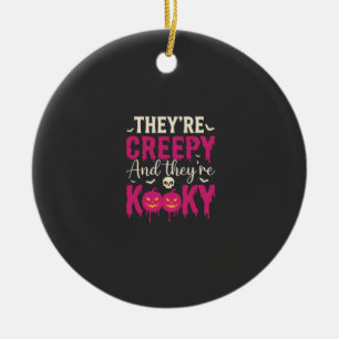 Gruseliger Halloween-Totenkopf-Kürbis-Design_1 Keramik Ornament
