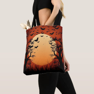 GRUSELIGER HALLOWEEN-VOLlMOND MIT FLIEGENDEN FLEDE Tasche