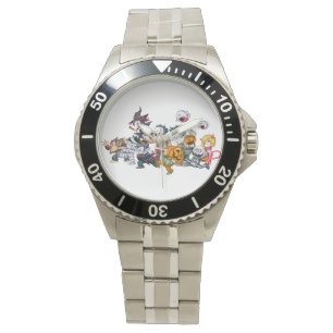 Gruseliger Halloween-Zeithüter: Edelstahl  Armbanduhr