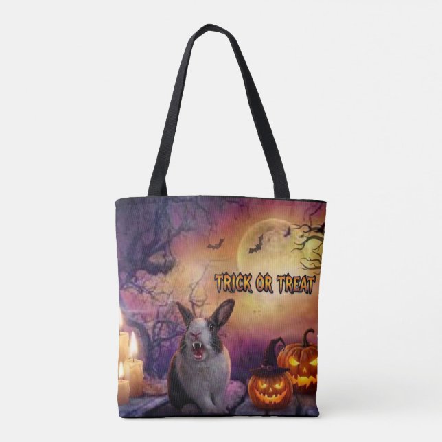 Gruseliger Hase Tasche (Rückseite)
