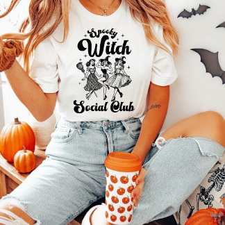 Gruseliger Hexen-Sozialclub-Halloween-Party T-Shirt