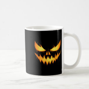 Gruseliger Jack O Lantern Geschnitztes Kürbisgesic Kaffeetasse