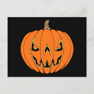 Gruseliger Jack-o'-Lantern Halloween-Entwurf Feiertagspostkarte