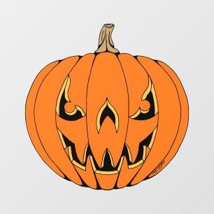 Gruseliger Jack-o'-Lantern Halloween-Entwurf Fensteraufkleber