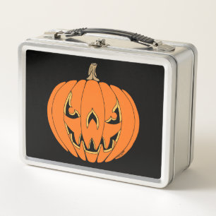 Gruseliger Jack-o'-Lantern Halloween-Entwurf Metall Brotdose