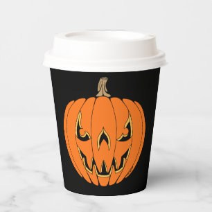 Gruseliger Jack-o'-Lantern Halloween-Entwurf Pappbecher