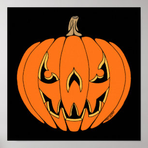 Gruseliger Jack-o'-Lantern Halloween-Entwurf Poster
