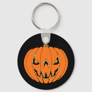 Gruseliger Jack-o'-Lantern Halloween-Entwurf Schlüsselanhänger