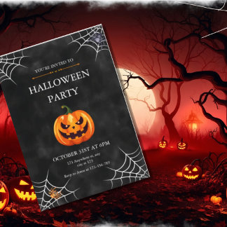 Gruseliger Jack O' Lantern Halloween-Party Karte