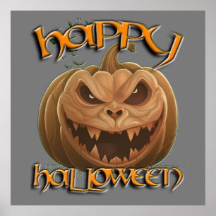 Gruseliger Jack O Lantern Halloween Poster