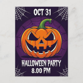 Gruseliger Jack O'Lantern Halloween-Party Feiertagspostkarte