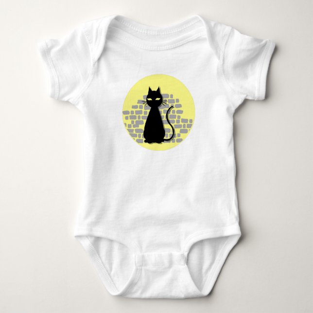 Gruseliger Katzengesamtkostüm Baby Strampler (Vorderseite)