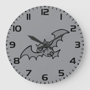 Gruseliger Kawaii Böser Vampir Fledermaus Große Wanduhr